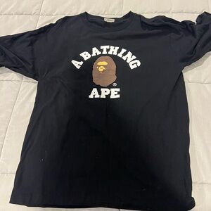 Bathing ape long sleeve shirt size xl